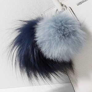 Michael Kors Dark Navy and Light blue-grey pom pom